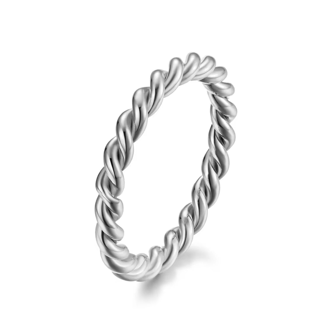 Spiral Cable Silver Ring